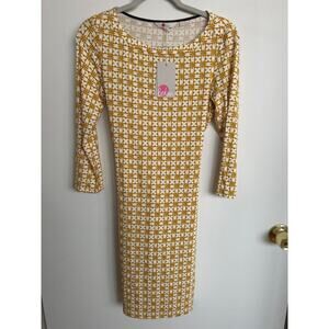 Boden Women's Jersey Knit Shirt Dress 3/4 Sleeve, Size 6L, New With Tags